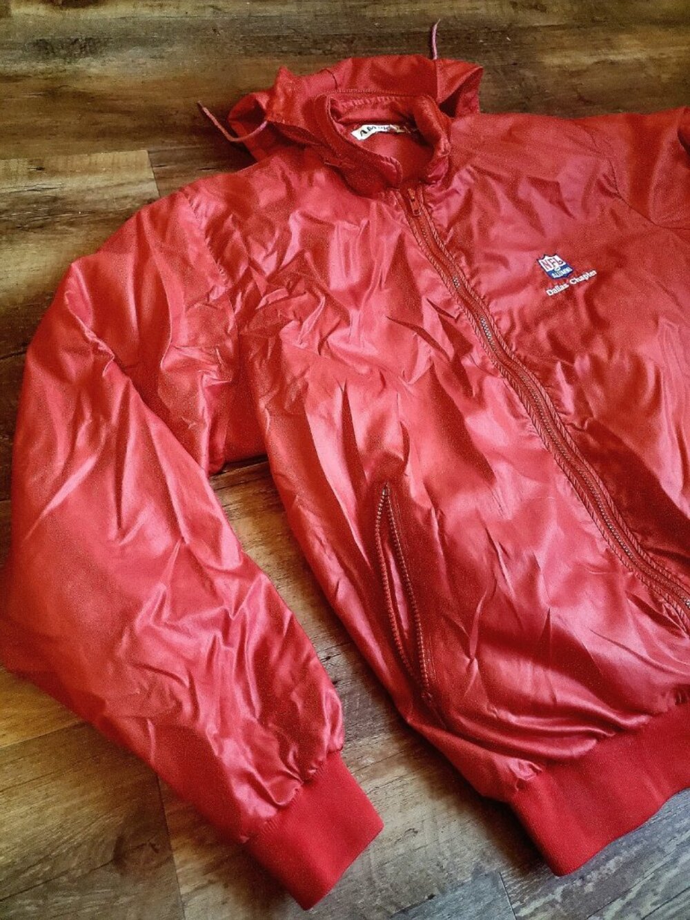 NFL Alumni Dallas Chapter Red Wind Breaker Jacket Zip Up.